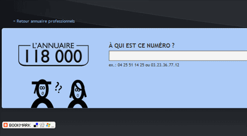 118000.fr ANNUAIRE INVERSé gratuit, téléphones fixes 118000.